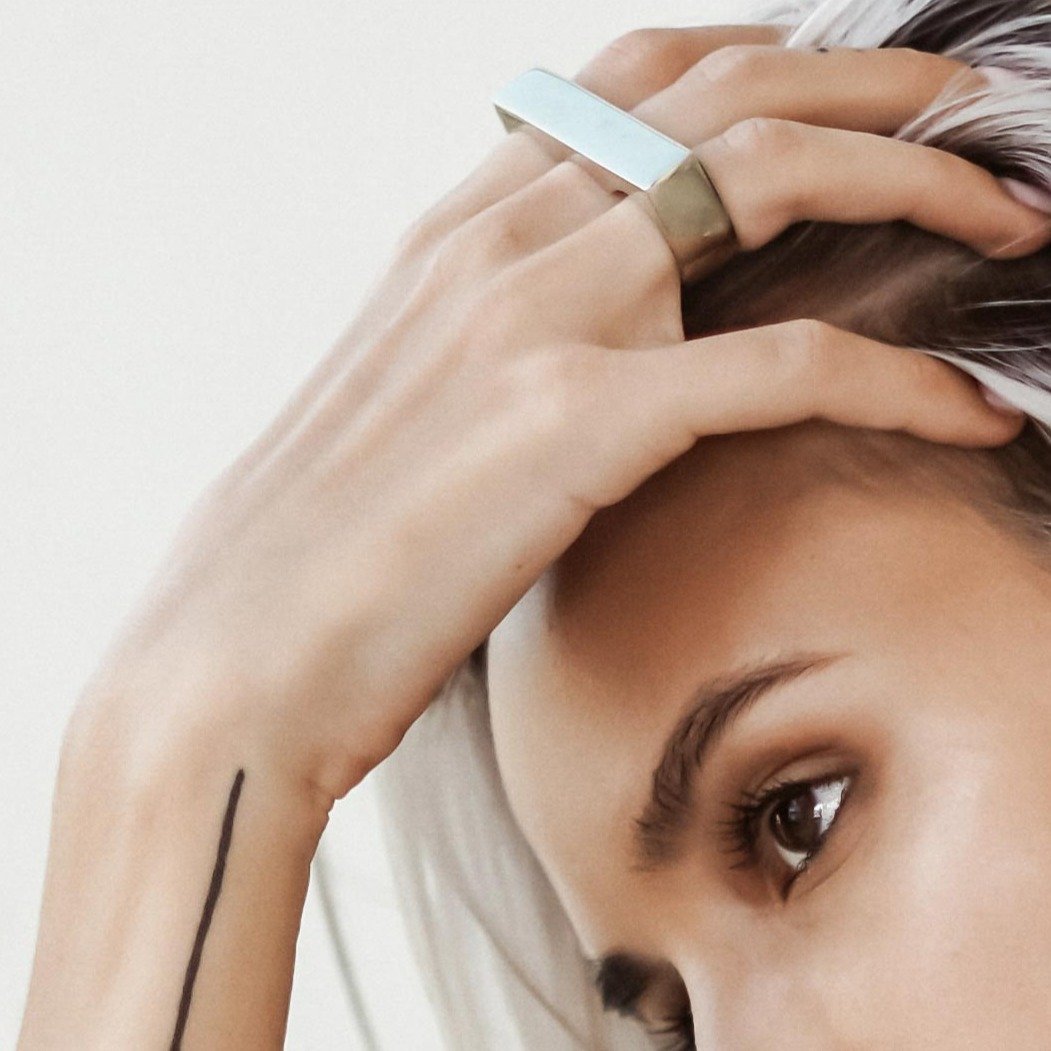 3 Finger Ring Wide Silver