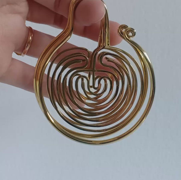 Labyrinth Ear Weights Brass