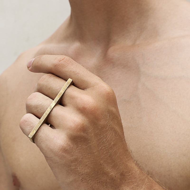 3 Finger Ring Slim Square Acid