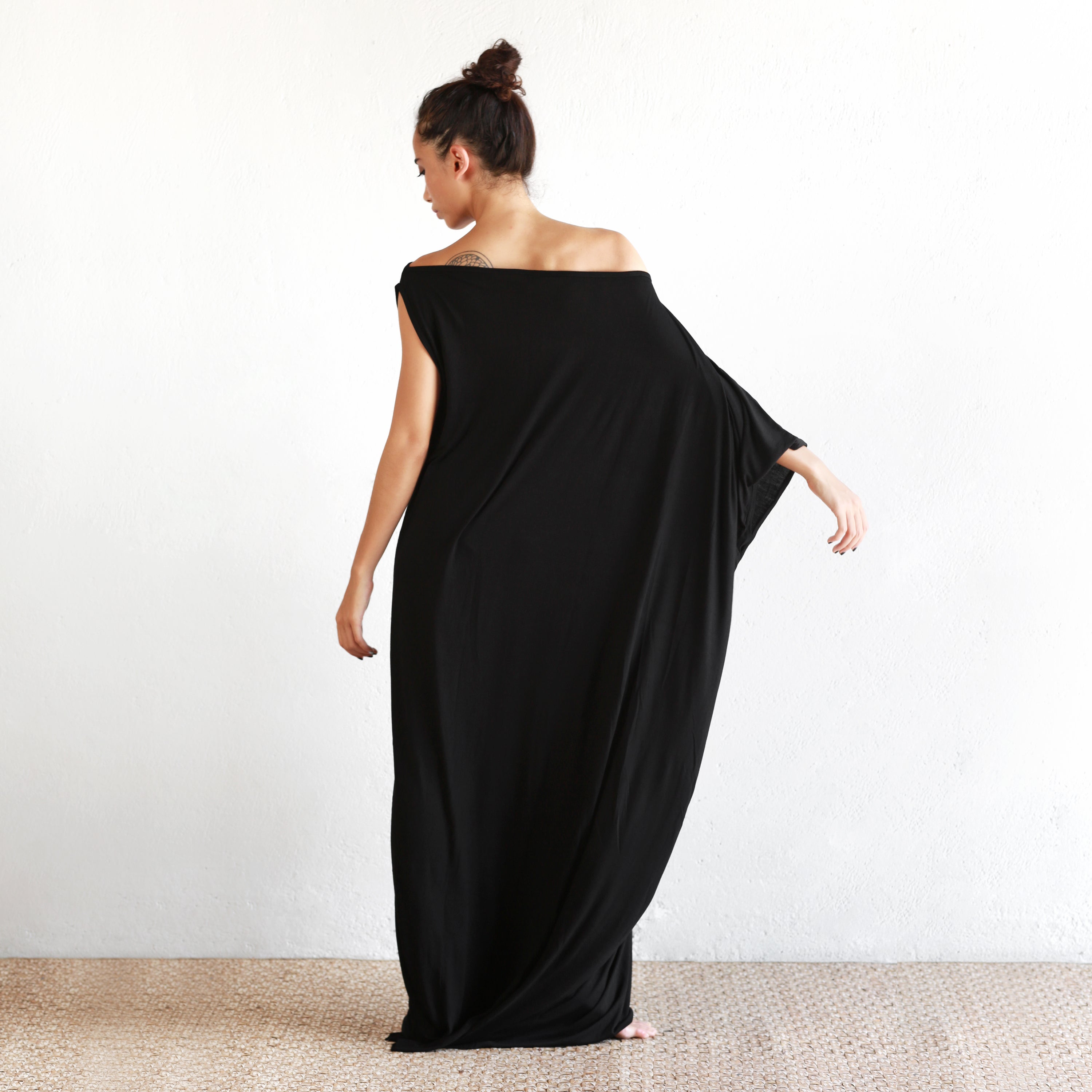 Black fashion kaftan dress