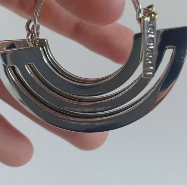 Line & Label - Jetty Spiral Hoops - Brass main image 1