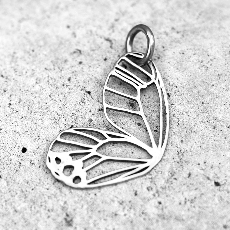 Butterfly Wing Pendant Sterling Silver