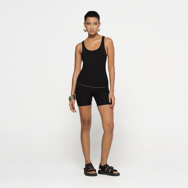 Black Catsuit Short Organic Cotton Lycra