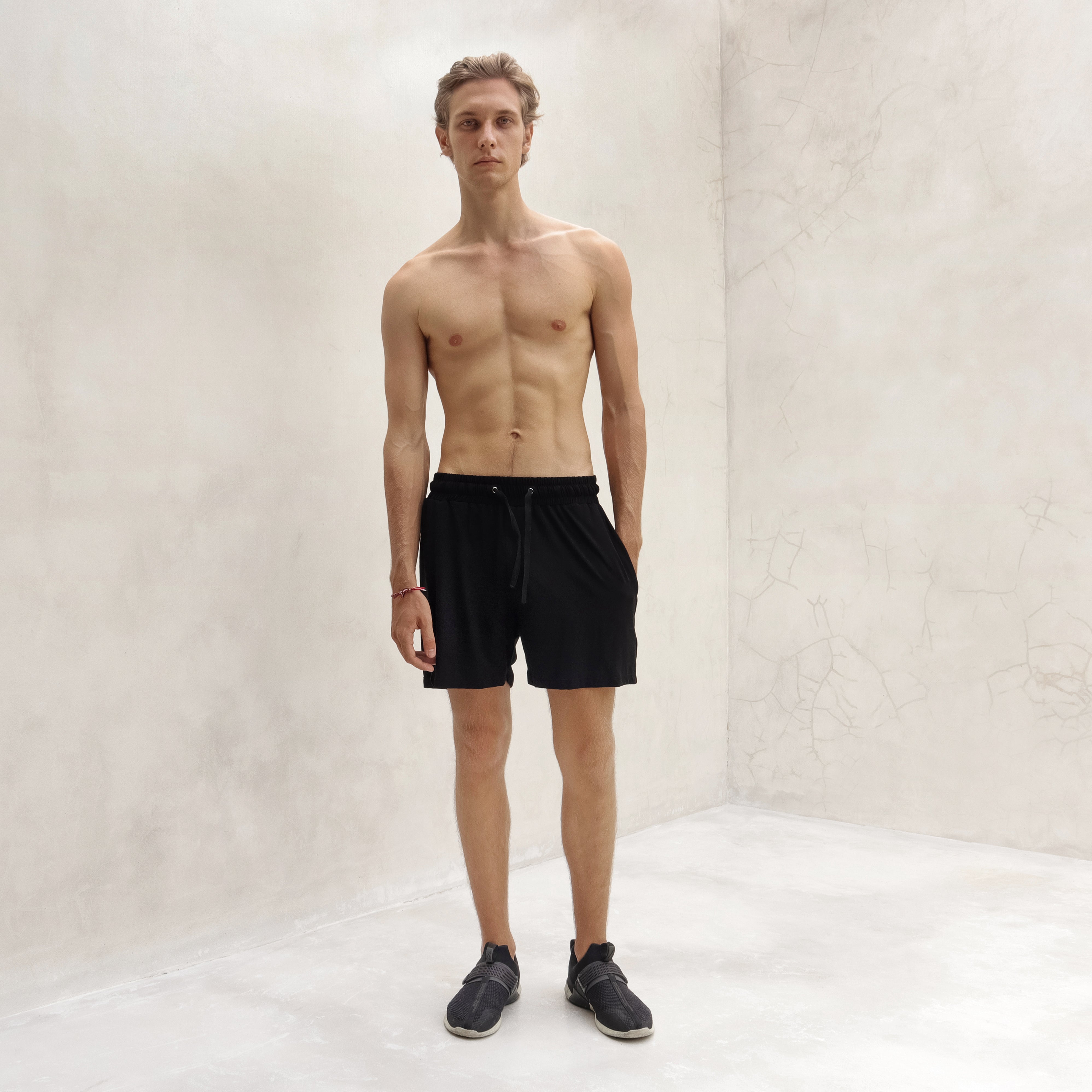 Men's Black Gym Shorts Modal Lycra