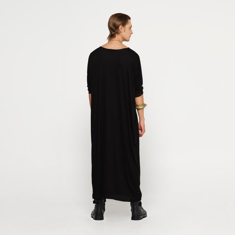 Mens Kaftan Long Sleeve Black