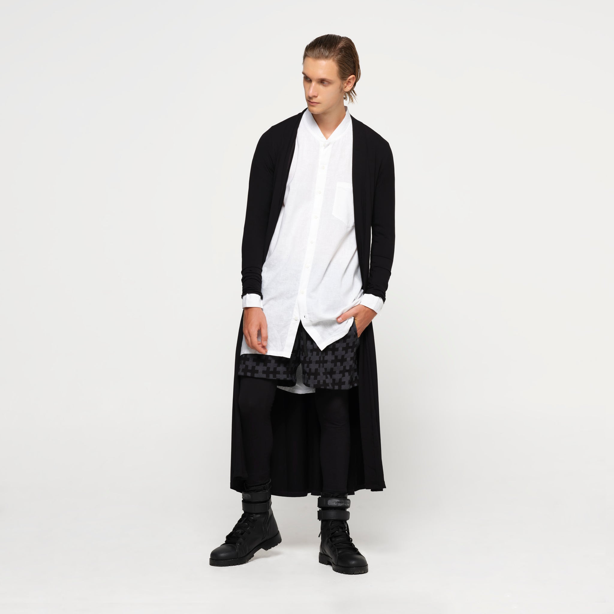 Long cardigan with hood hot sale mens