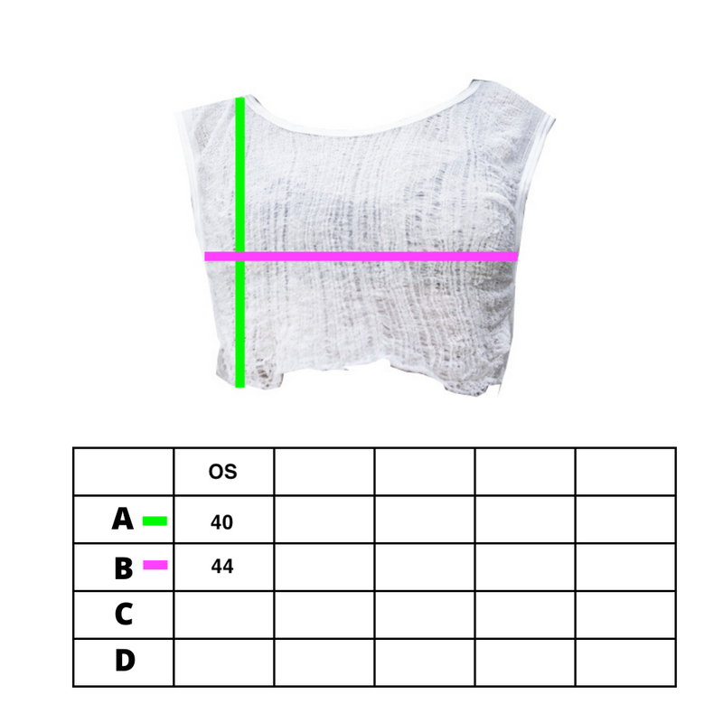 White Shredded Top Modal