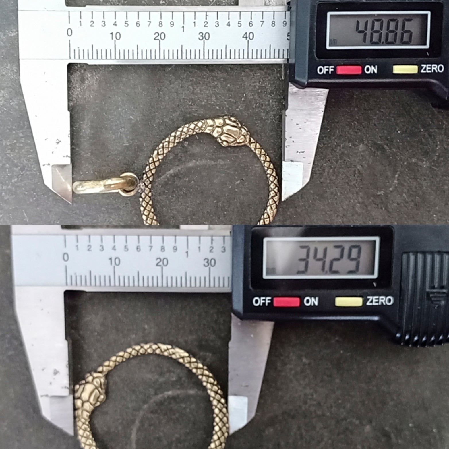 Snake Pendant Brass - eleven44