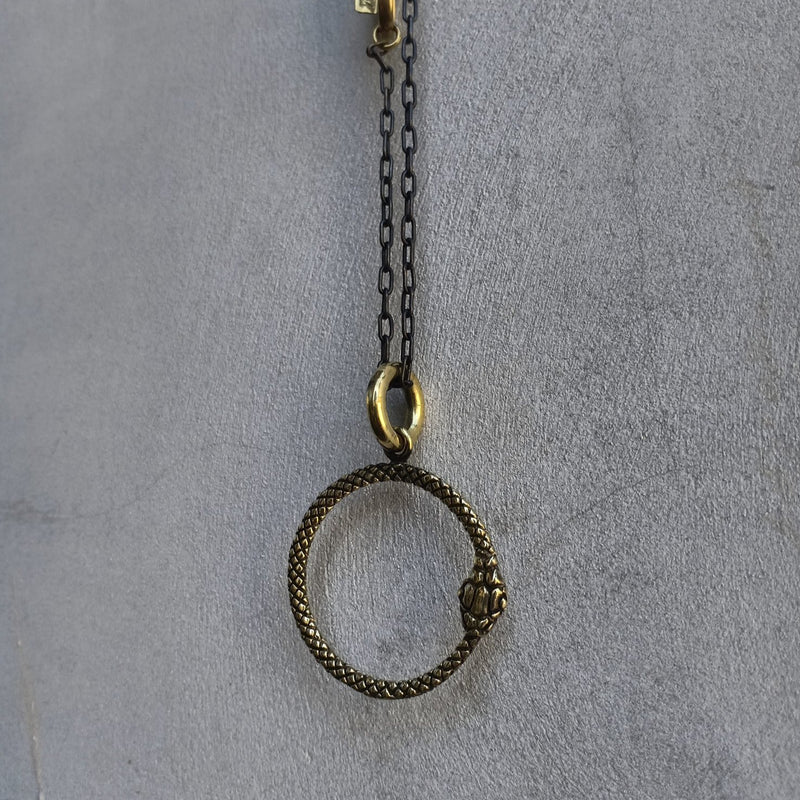 Snake Pendant Brass - eleven44