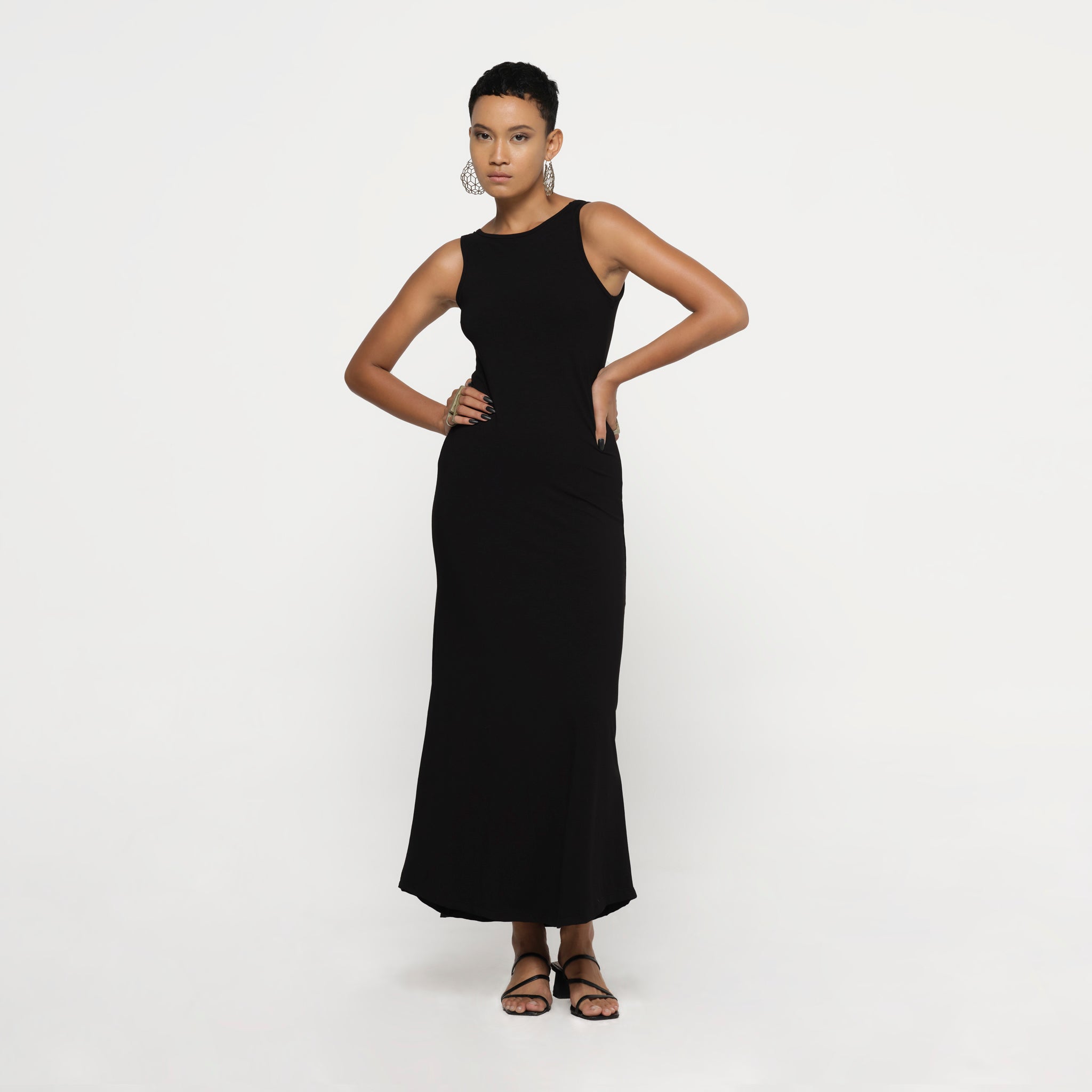 Black A Line Tank Dress Modal