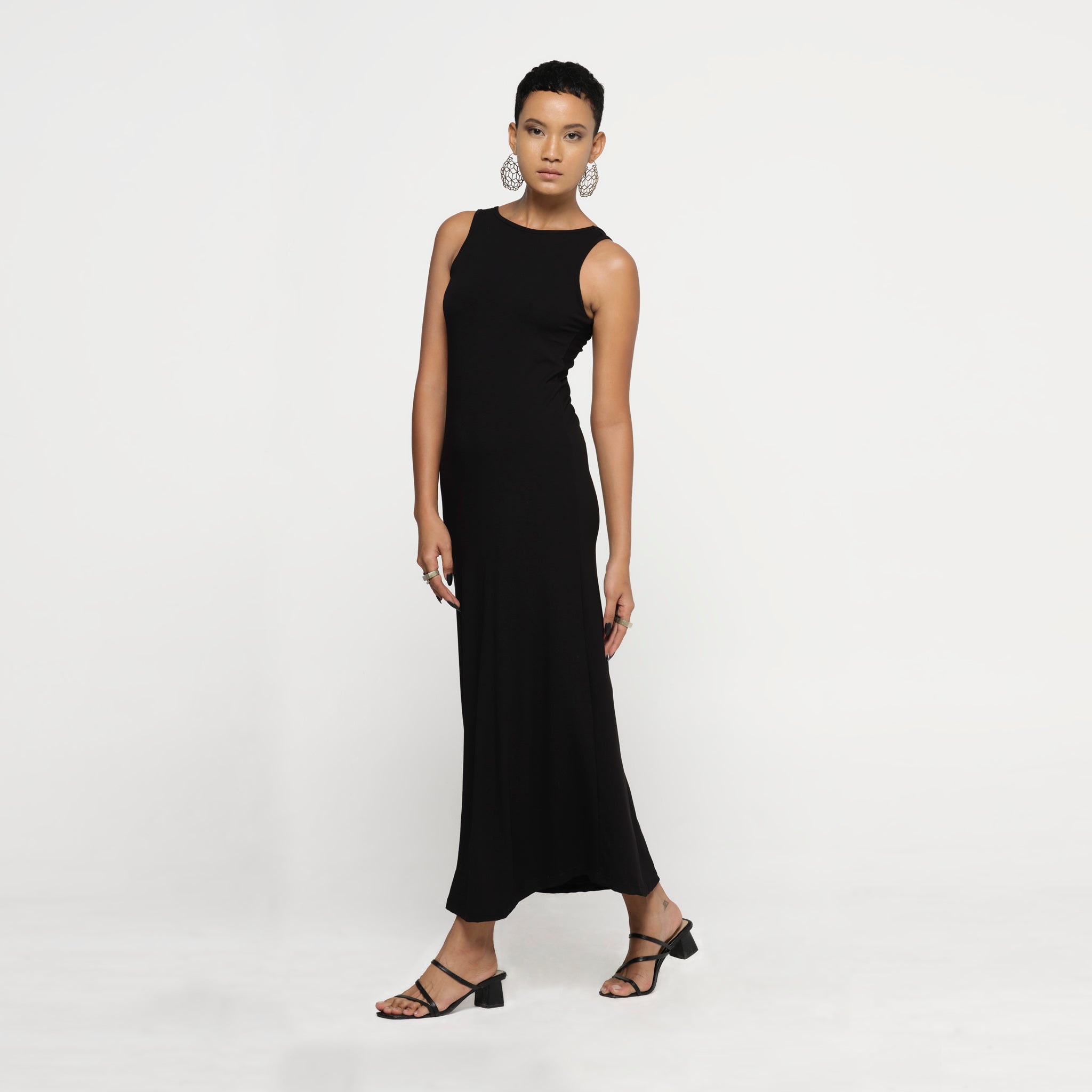 Black A Line Tank Dress Modal