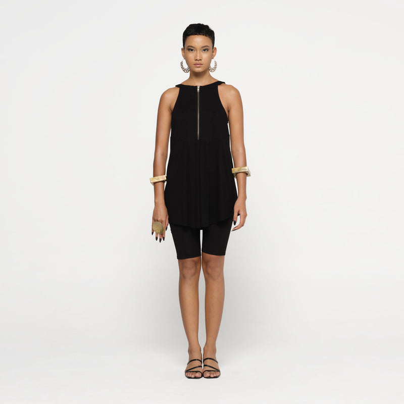 Zip Tank Black Bamboo Top