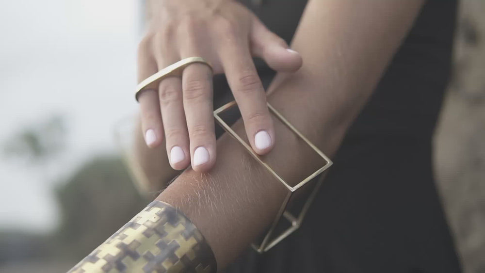 Rectangle Bangle Brass