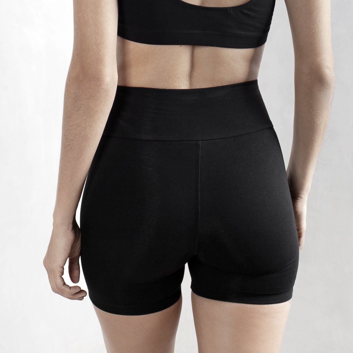 Black Bike Shorts Organic Cotton Lycra - eleven44