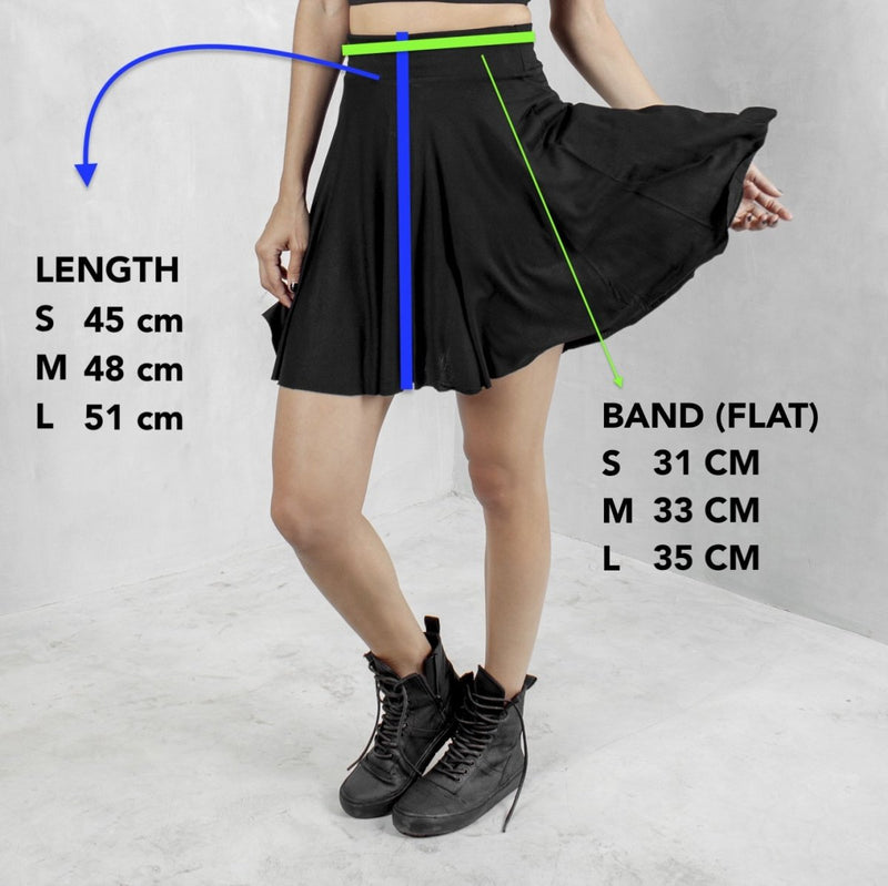 Black Circle Skirt Mini Bamboo
