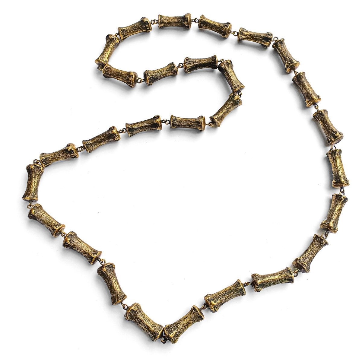Bone Necklace Brass Large - eleven44