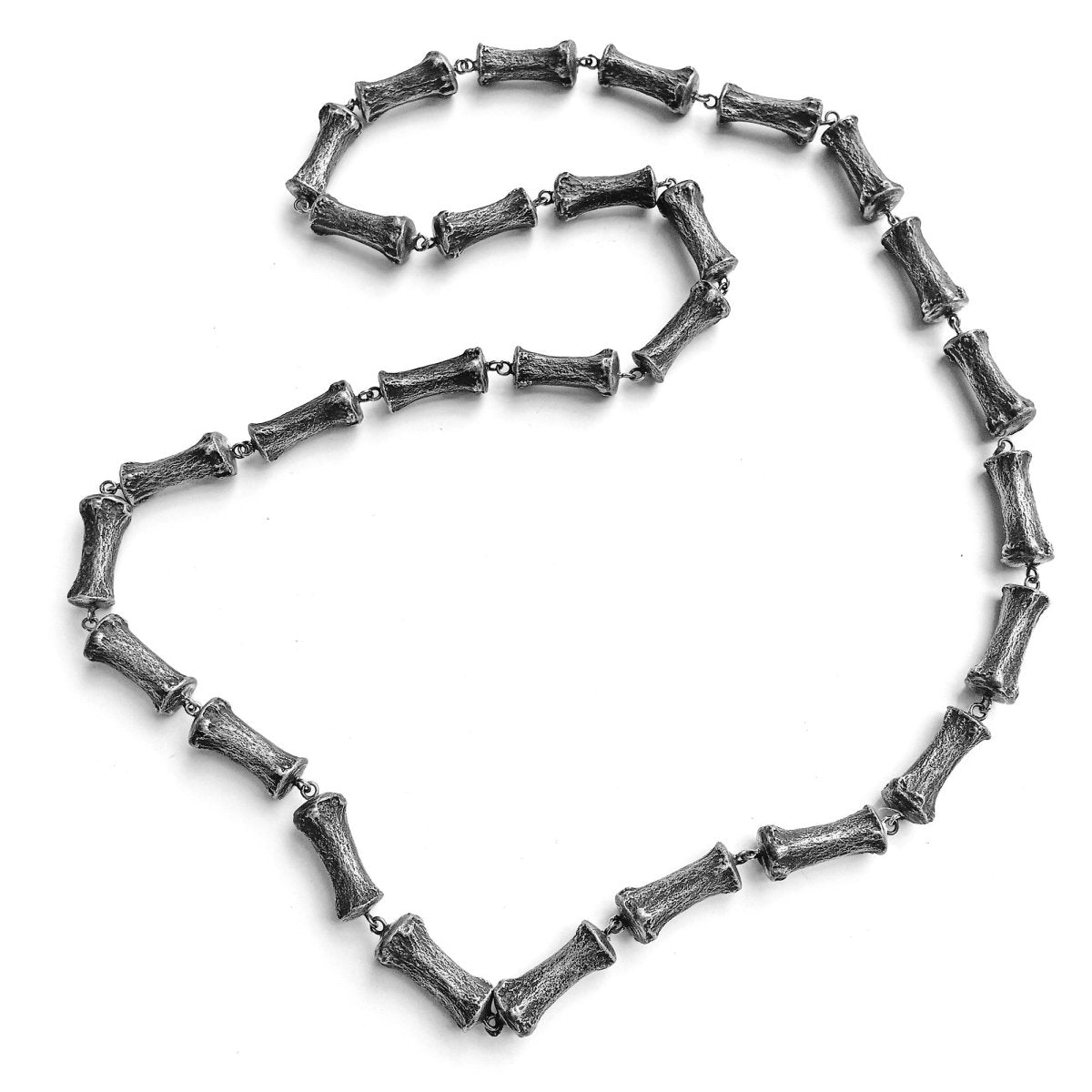 Bone Necklace Silver Large - eleven44