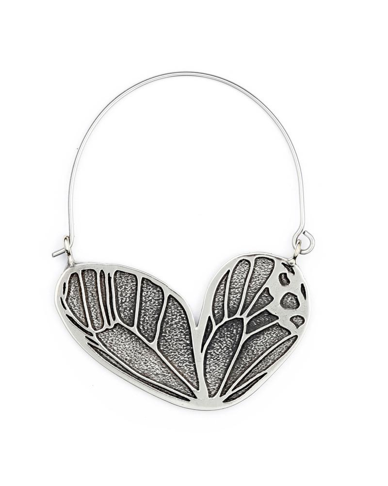 Butterfly Wing Mini Hoops Silver - eleven44