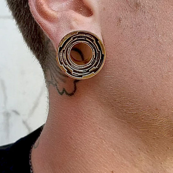 Steps Tunnels 22K Gold Plated