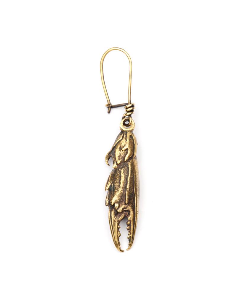 Crab Claw Earrings Brass - eleven44
