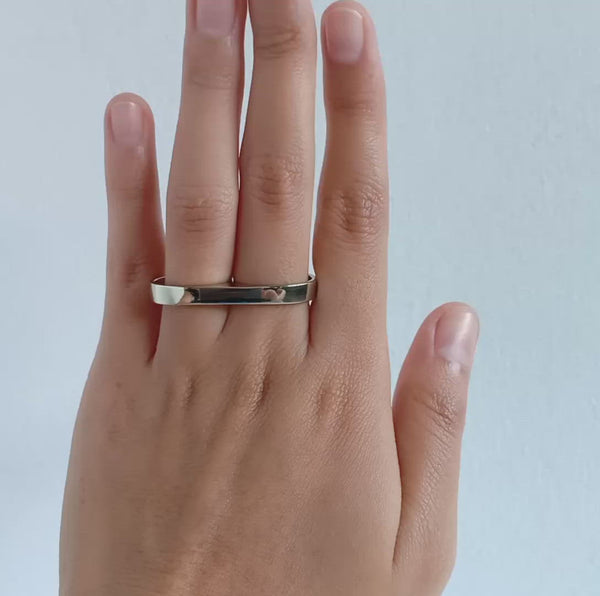 2 Finger Ring Slim Silver