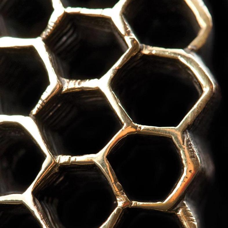 Honeycomb Ear Weights Brass - eleven44