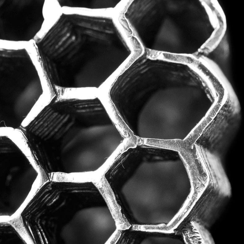 Honeycomb Ring Silver - eleven44