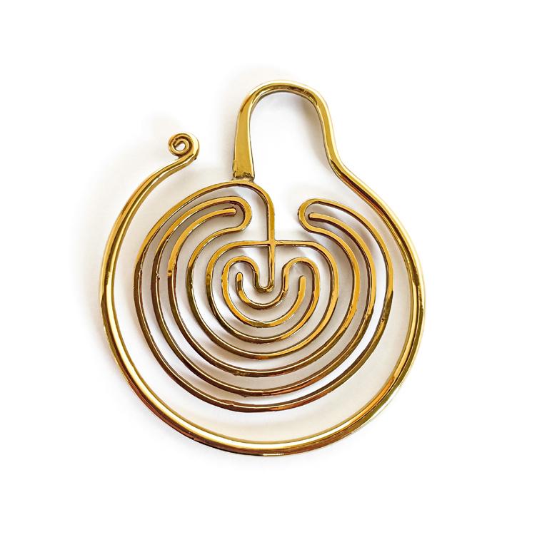 Labyrinth Ear Weights Brass - eleven44