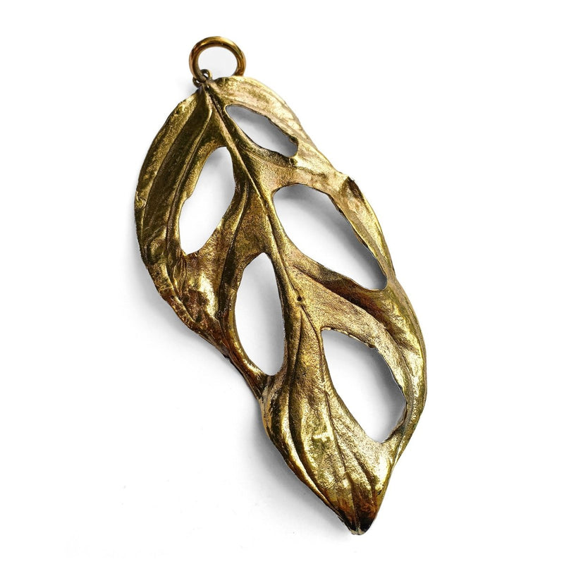 Leaf Pendant Brass Chain - eleven44