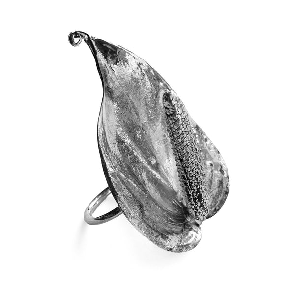 Lily 2 Finger Ring Silver - eleven44