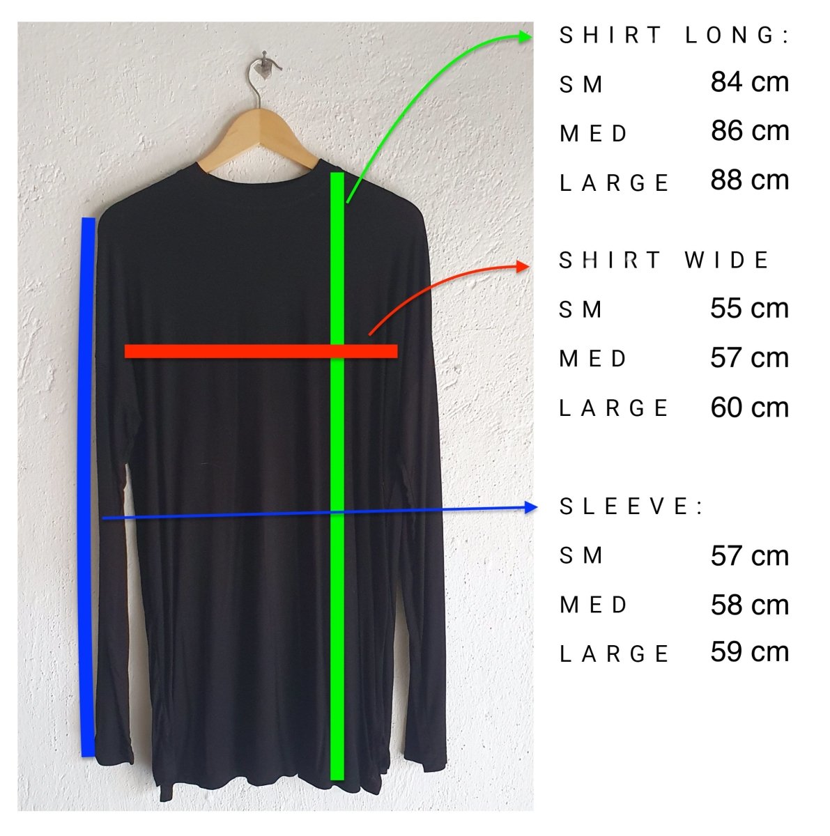 Long Sleeve Tshirt Bamboo Black