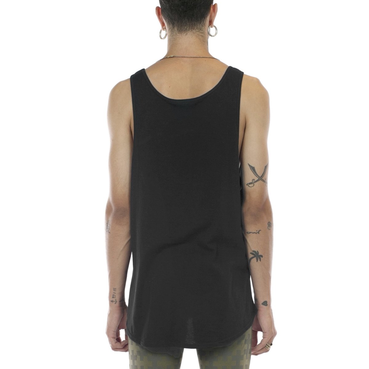 Mens Black Tank Top Organic Cotton - eleven44