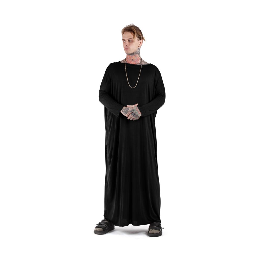 Mens Kaftan Long Sleeve Bamboo Black - eleven44