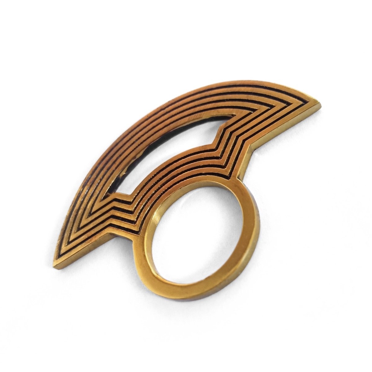 Parallel Lines Ring Gold - eleven44