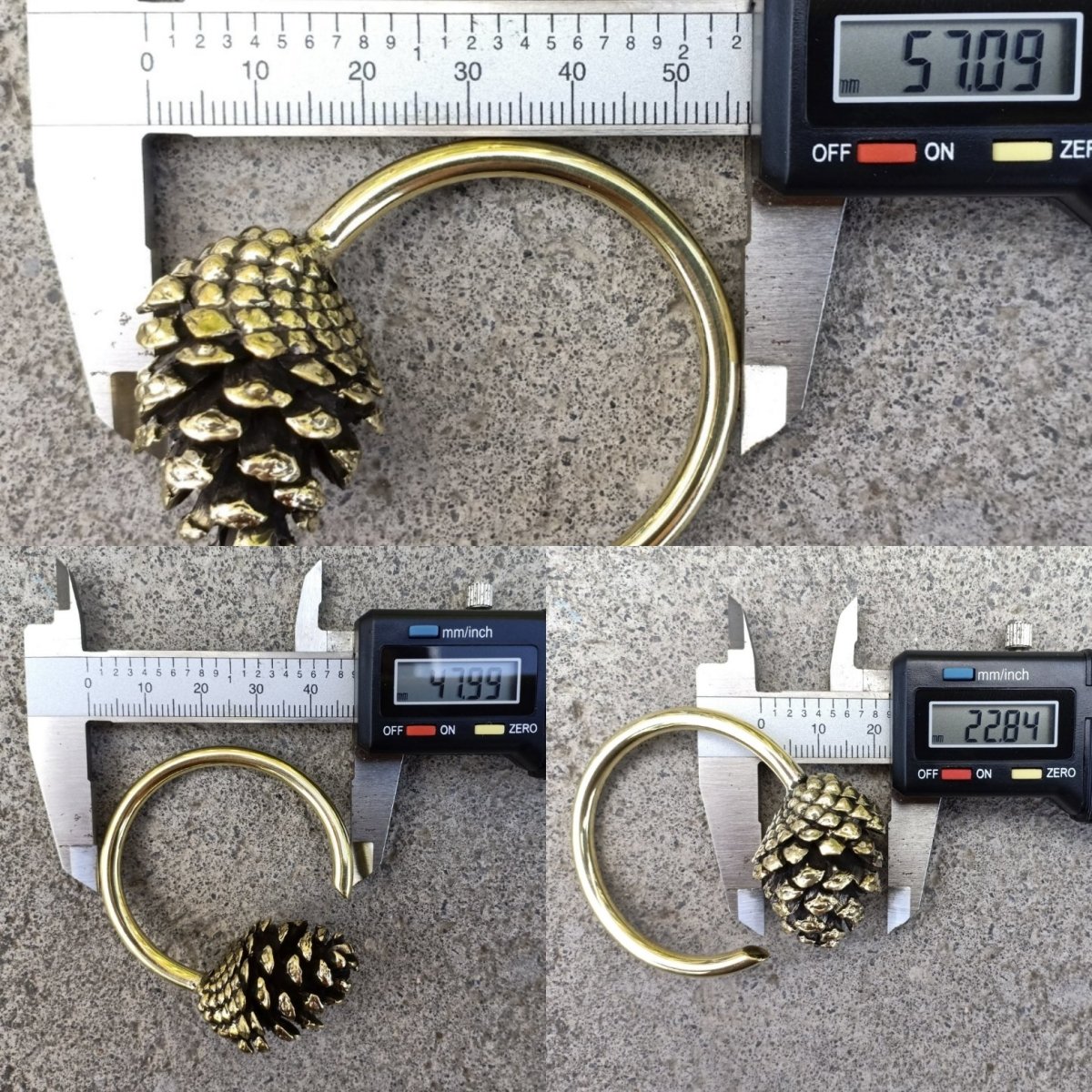 Pine Cone Weights Brass - eleven44