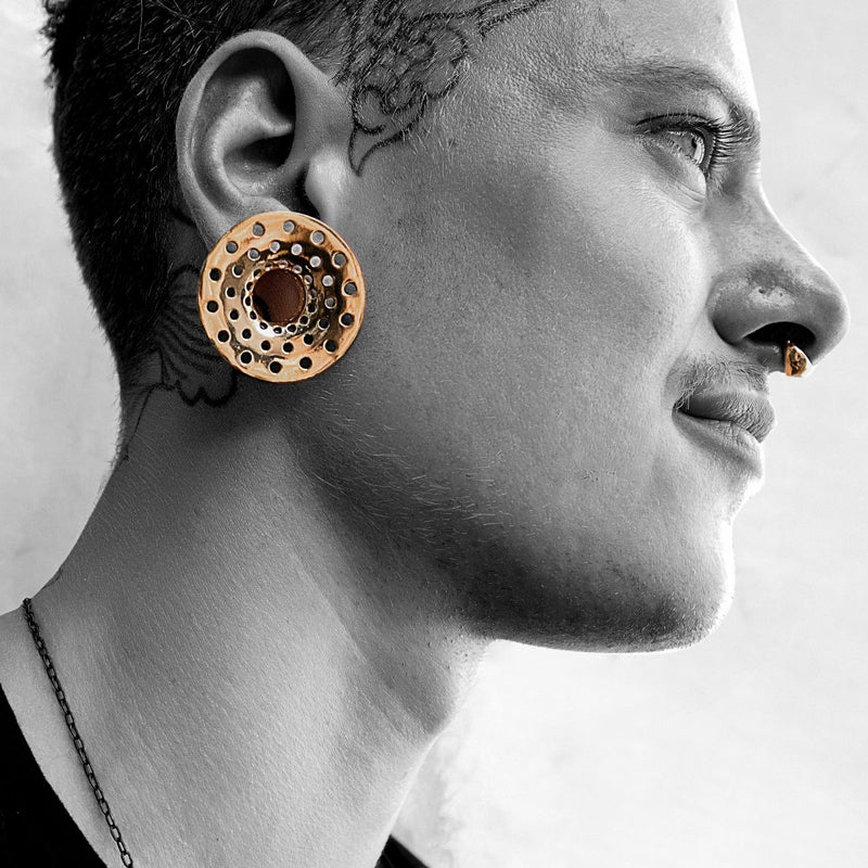 Polka Dot Tunnels 22K Gold Plated - eleven44