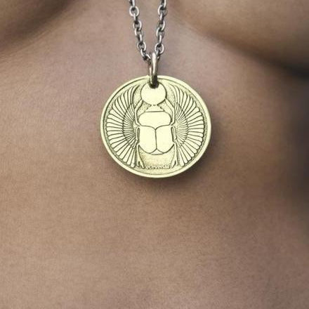 Scarab Pendant Brass - eleven44
