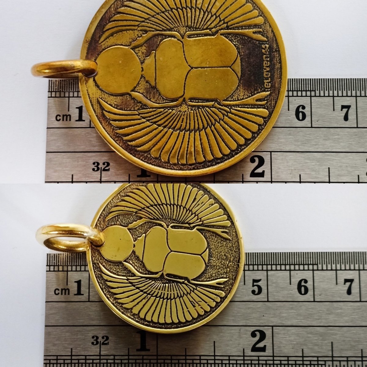 Scarab Pendant Brass - eleven44