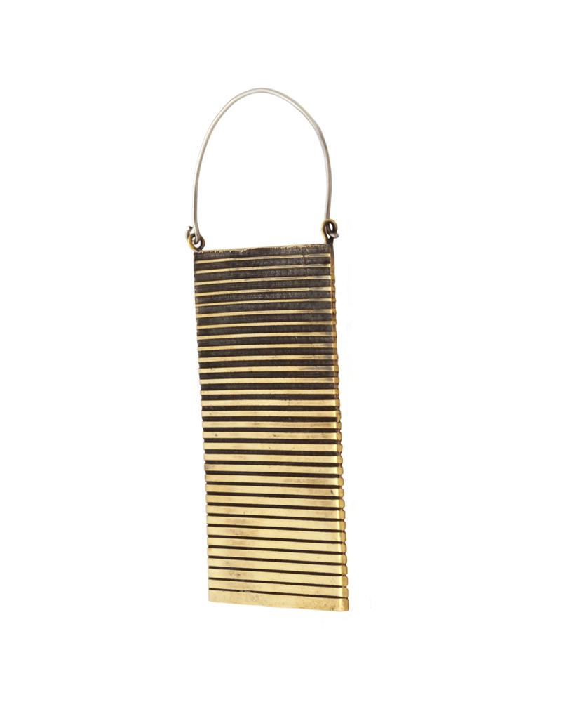 Stripe Earrings Brass - eleven44