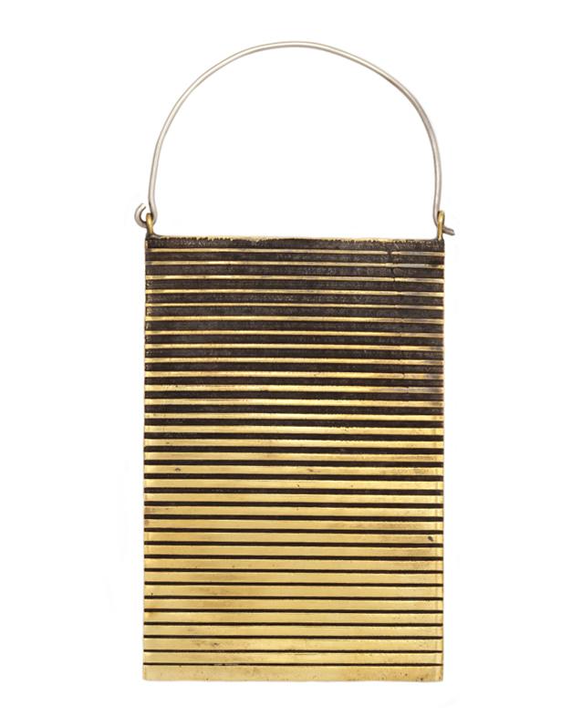 Stripe Earrings Brass - eleven44