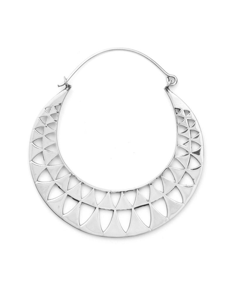 Triangle Hoops Silver - eleven44