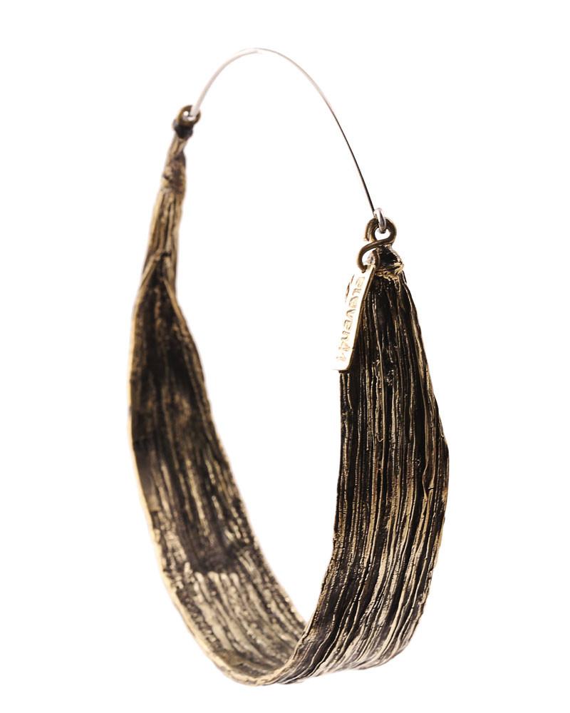 Vanilla Pod Hoop Earrings Brass - eleven44