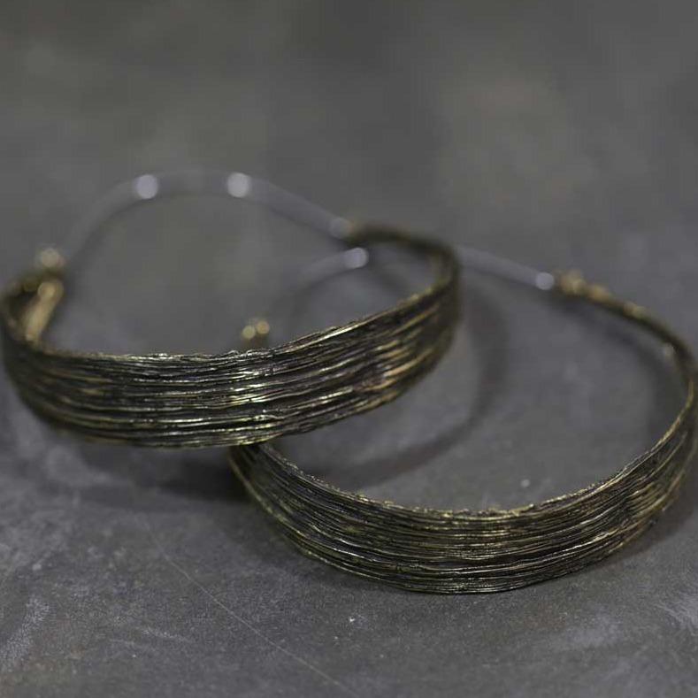 Vanilla Pod Hoop Earrings Brass - eleven44